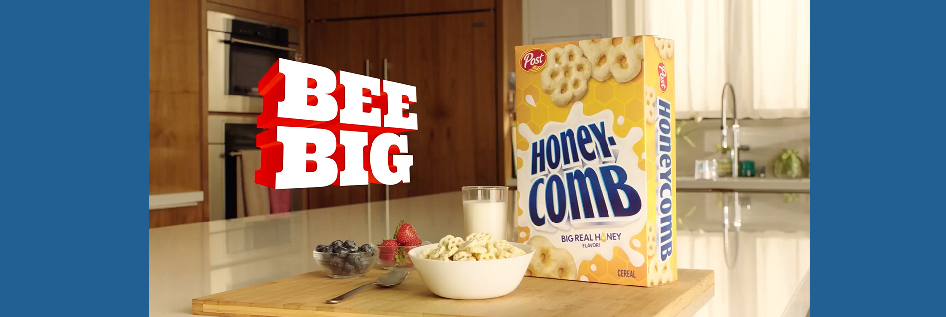 Bee Big Honeycomb cereal box
